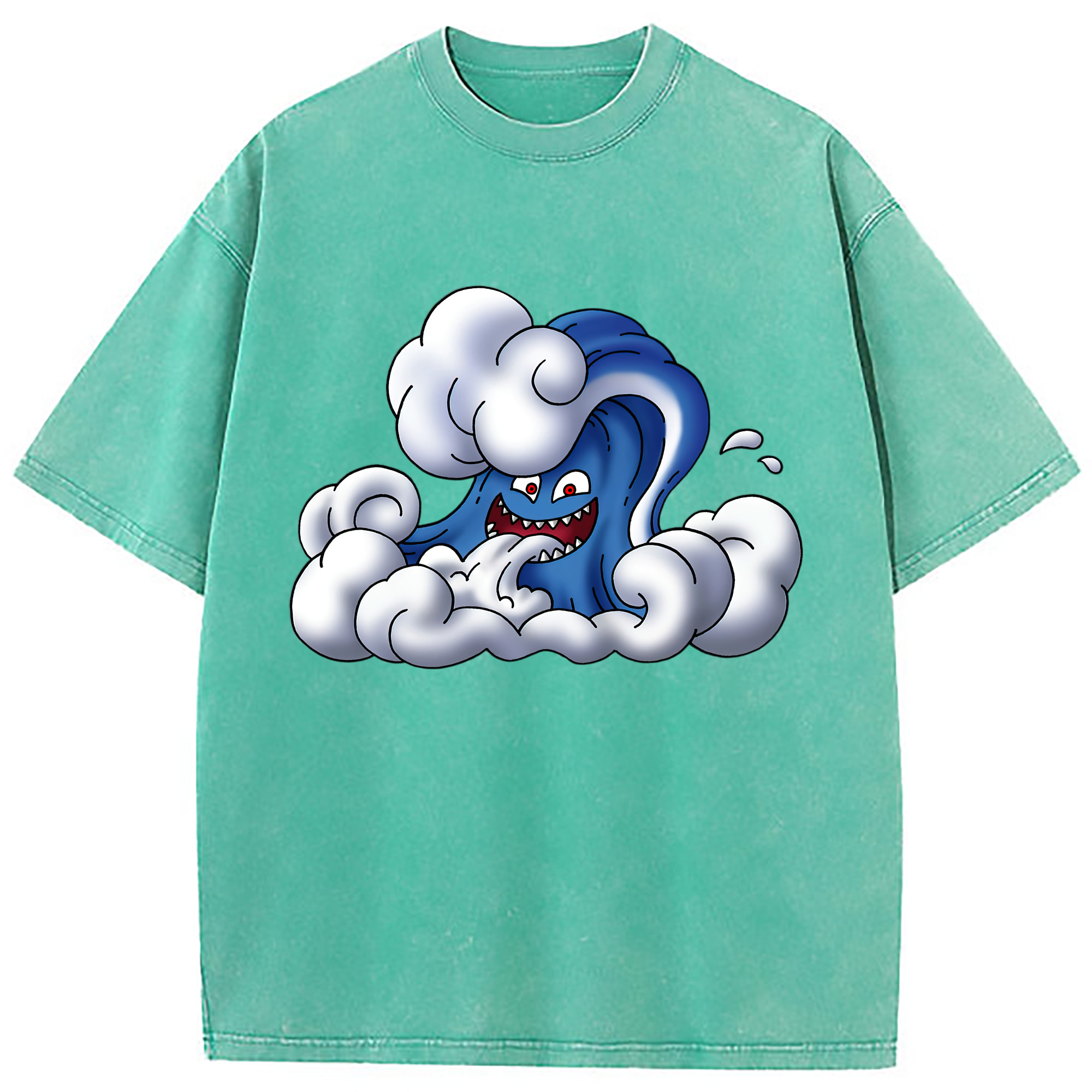 （画像用） ドラゴンクエスト Doragon Kuesuto Dragon Quest 綿100% ヴィンテージ風 半袖Tシャツ（フロントプリント）